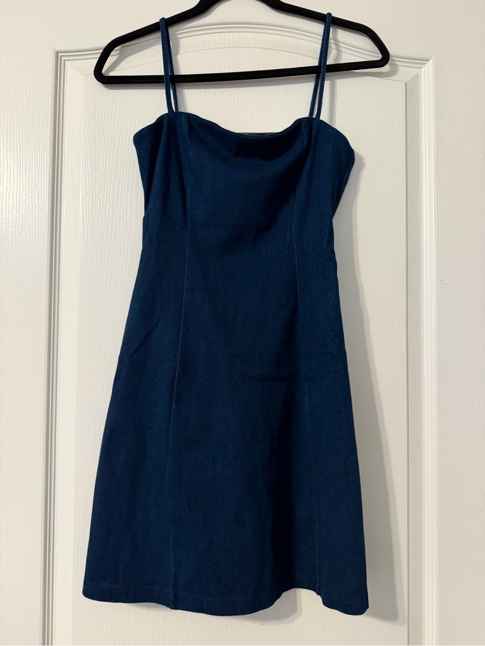 Susana Monaco Dark Denim Spaghetti-Strap Mini Dress